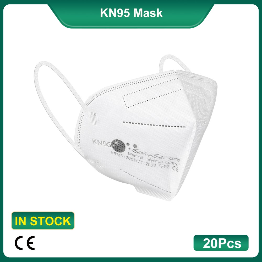 (Best Selling)20Pcs/Box CE Certified KN95 Face Masks Dust-proof Mouth Facial Respirator